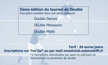 Tournoi Double de tennis - Edition 2024